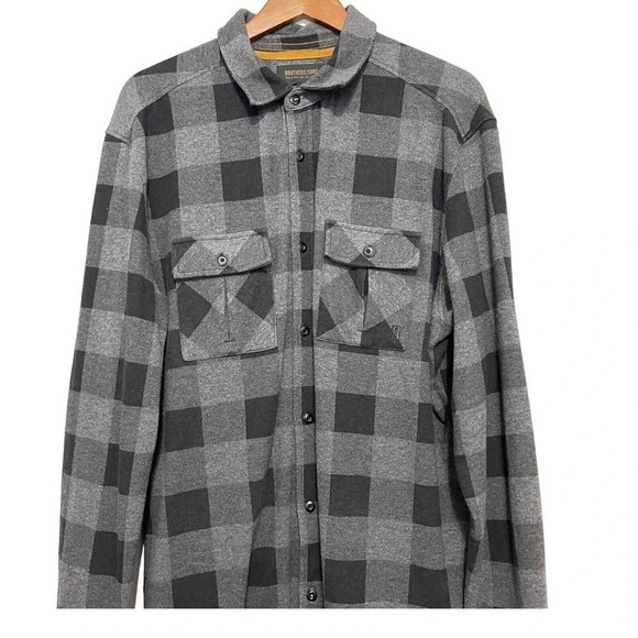 Brothers and Sons Jacquard Plaid Print Button Down Western Shirt Size XL - Picture 4 of 8